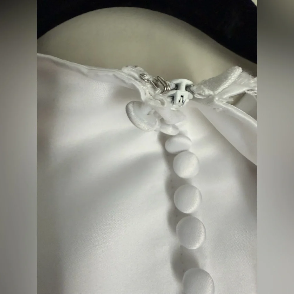 David's Bridal White Girls Formal Tulle Gown sz 4 flower girl formal clean - Picture 7 of 10